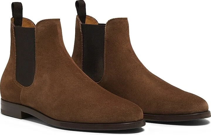 Men's Grantley Suede Chelsea Boots - Chestnut Brown - Size 10 - Image 2