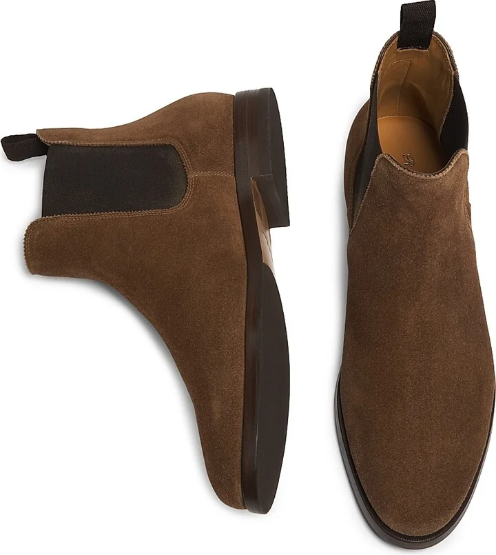 Men's Grantley Suede Chelsea Boots - Chestnut Brown - Size 10 - Image 4