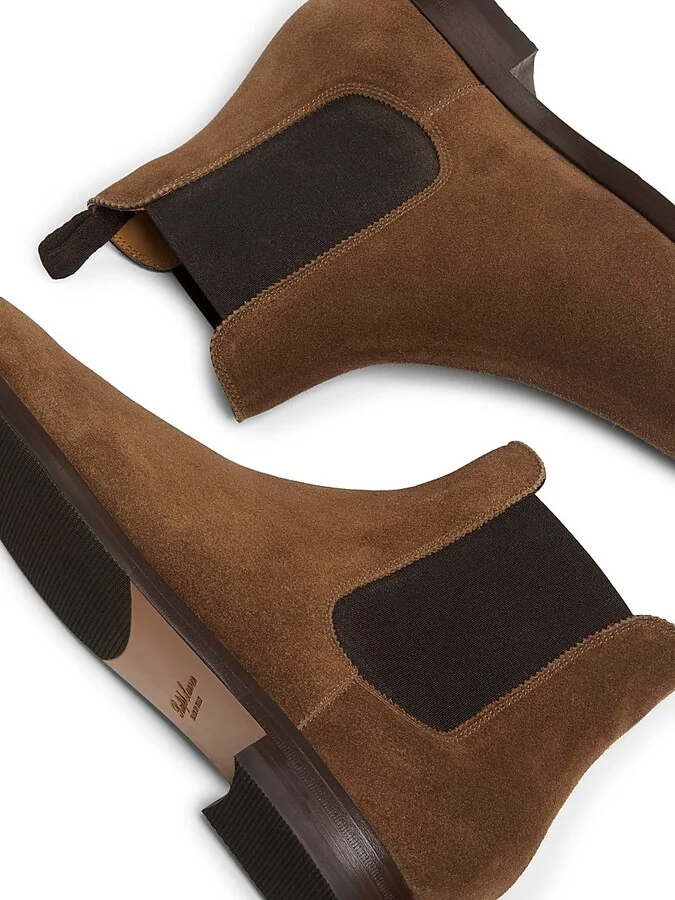 Men's Grantley Suede Chelsea Boots - Chestnut Brown - Size 10 - Image 5