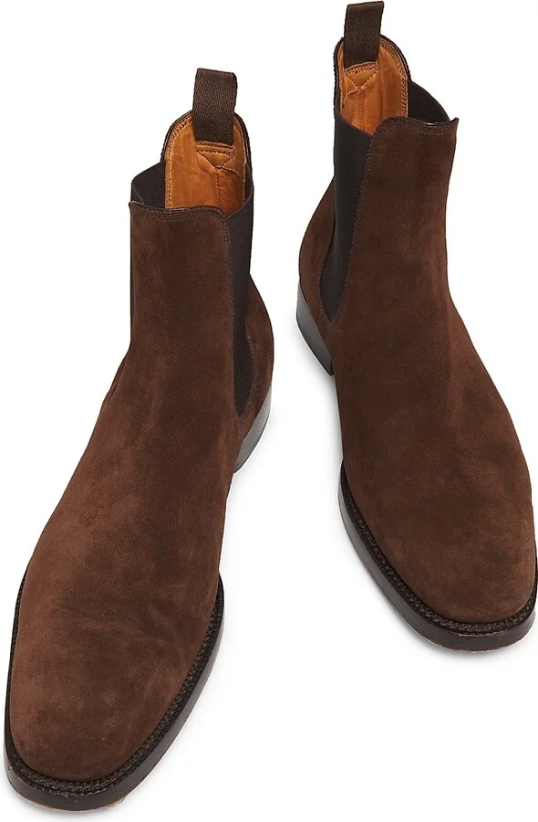 Men's Grantly Suede Chelsea Boots - Cacao - Size 7.5 - Image 4