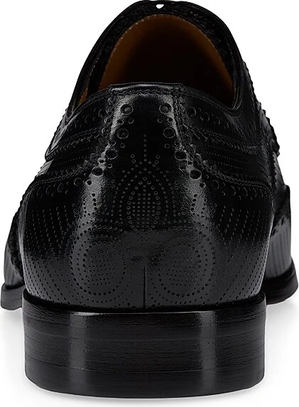 Men's Grave Leather Derby Shoes - Black - Size 6 - Image 3