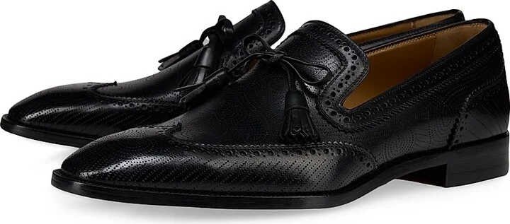 Men's Grave Moc Leather Loafers - Black - Size 7.5 - Image 2