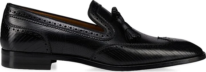 Men's Grave Moc Leather Loafers - Black - Size 7.5