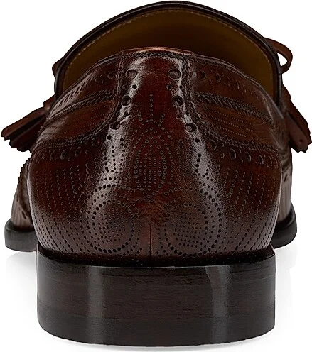 Men's Grave Moc Patinated Leather Loafers - Havane - Size 7.5 - Image 3