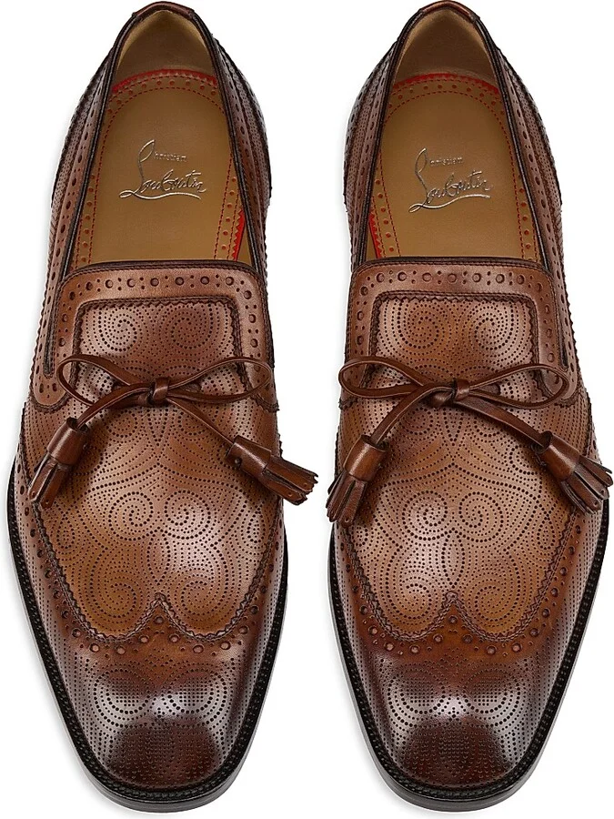 Men's Grave Moc Patinated Leather Loafers - Havane - Size 7.5 - Image 4