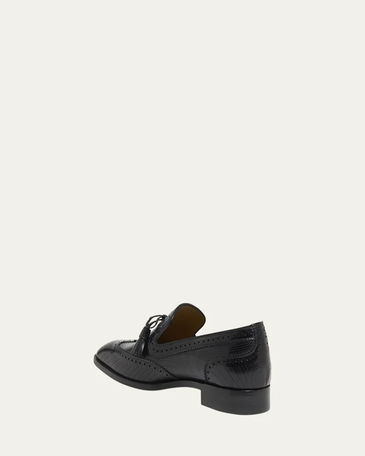 Men's Grave Wingtip Brogue Leather Loafers - Image 2