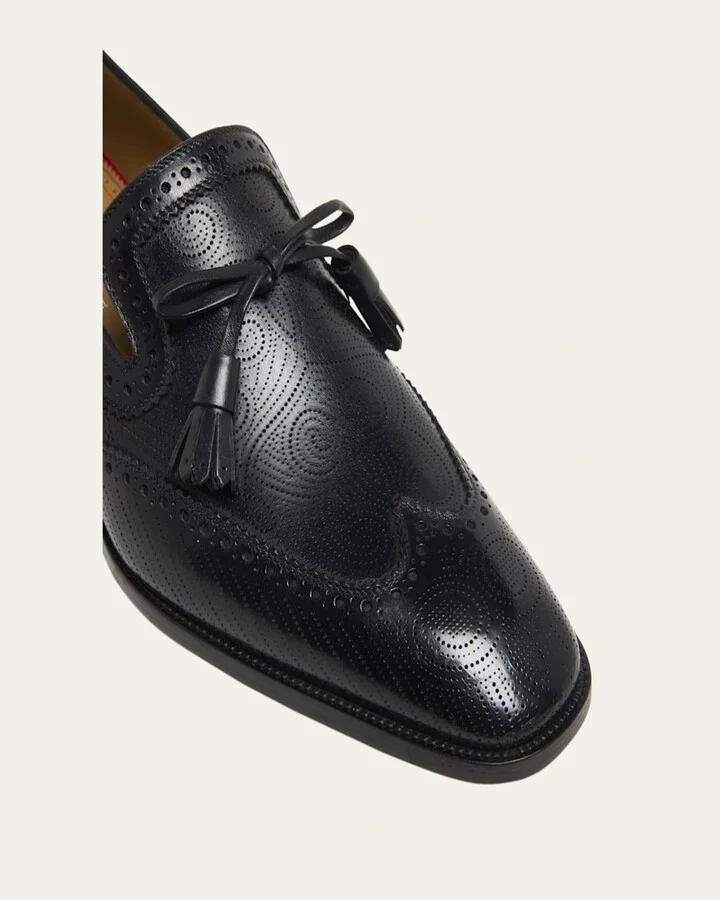 Men's Grave Wingtip Brogue Leather Loafers - Image 3