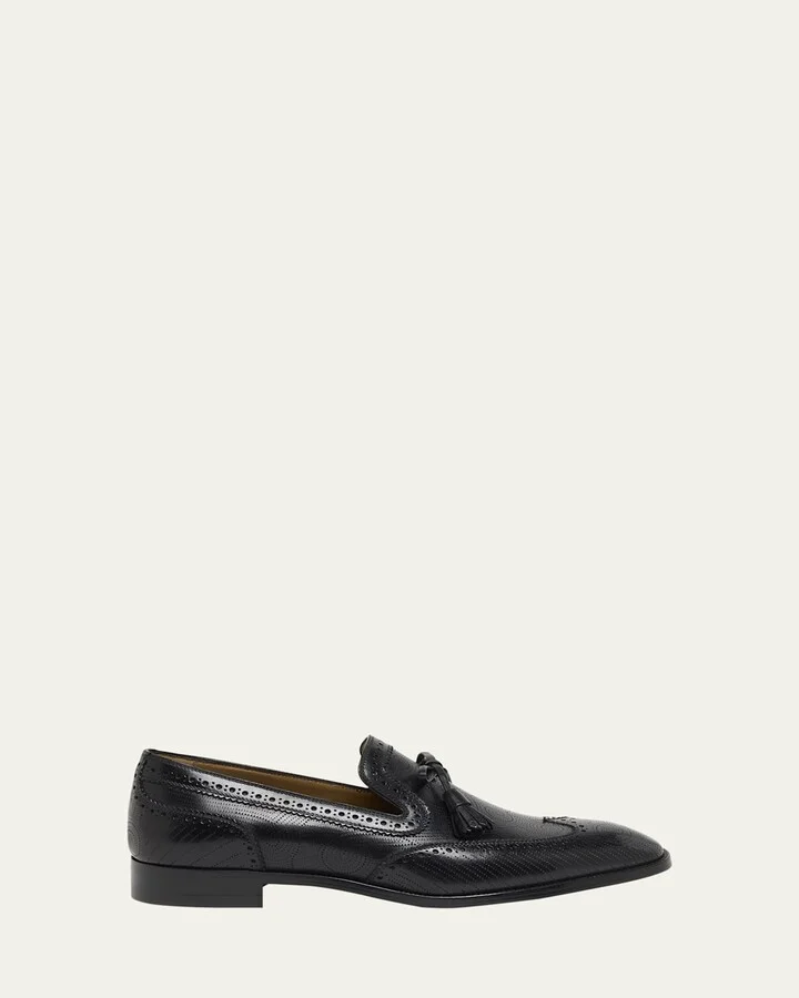 Men's Grave Wingtip Brogue Leather Loafers