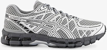Mens Gravel Pure Silver Gel-Kayano 20 Mesh Low-Top Trainers 10.5