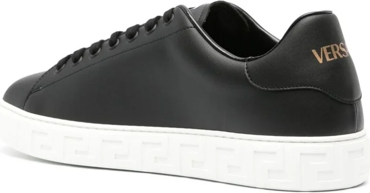 Men's Greca Faux Leather Sneakers - Image 3