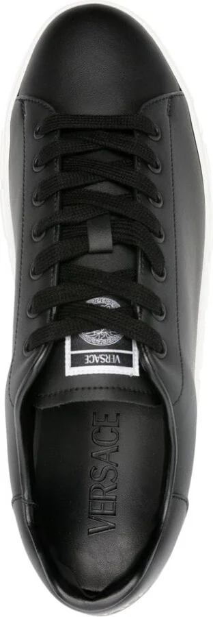 Men's Greca Faux Leather Sneakers - Image 4