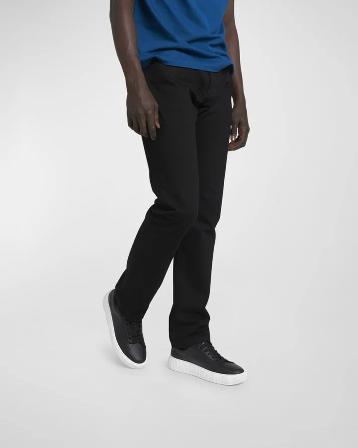 Men's Greca Leather Low-Top Sneakers - Image 2