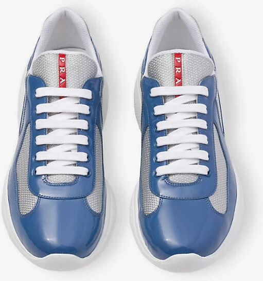 Mens Green America's Cup Patent-Leather Low-Top Trainers Eur 41 / 7 Uk Men - Image 3