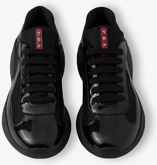Mens Green America's Cup Patent-Leather Low-Top Trainers Eur 41 / 7 Uk Men - Image 5