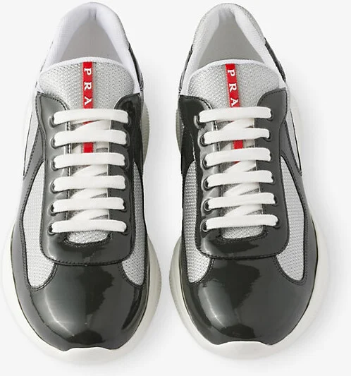 Mens Green America's Cup Patent-Leather Low-Top Trainers Eur 41 / 7 Uk Men - Image 6
