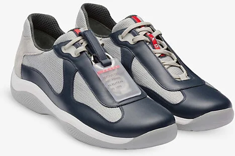Mens Green America's Cup Ring-Embellished Leather and Mesh Low-Top Trainers 15 - Image 5