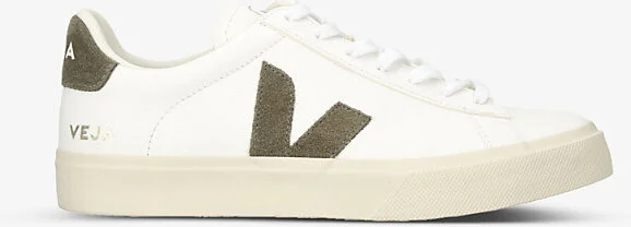 Mens Green Comb Campo Chromefree Leather Low-Top Trainers 5