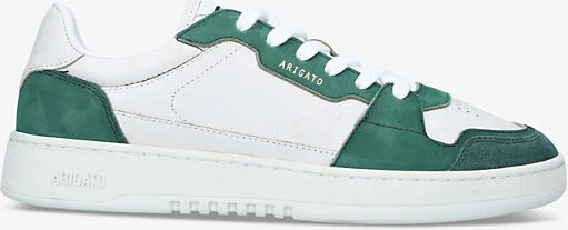 Mens Green Comb Dice Leather and Suede Low-Top Trainers Eur 44 / 10 Uk Men