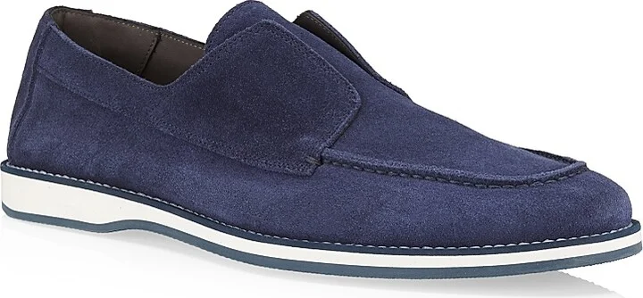 Men's Green Field Suede Slip-On Loafers - Blue - Size 8 - Image 2