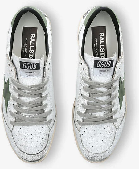 Mens Green Oth Ball Star Leather Low-Top Trainers Eur 46 / 12 Uk Men - Image 2