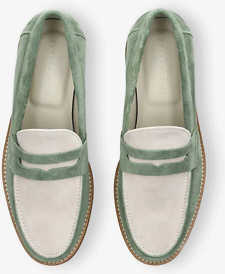 Mens Green Oth Wilde Suede Penny Loafers Eur 44 / 10 Uk Men - Image 2