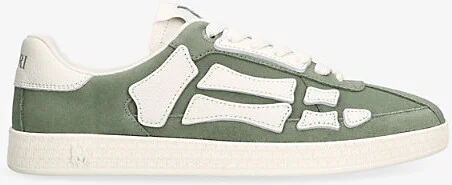 Mens Green Pacific Bones Suede and Leather Low-Top Trainers Eur 43 / 9 Uk Men