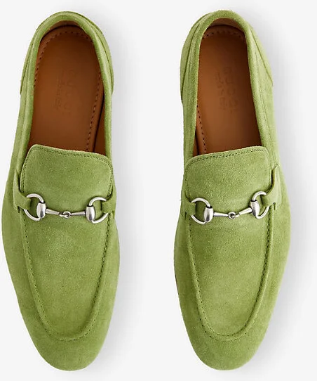 Mens Green Seasalt Jordaan Horsebit-Embellished Suede Loafers Eur 43 / 9 Uk Men - Image 2