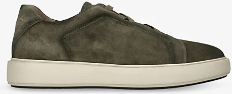 Mens Green Slouch Suede Low-Top Trainers Eur 41 / 7 Uk Men