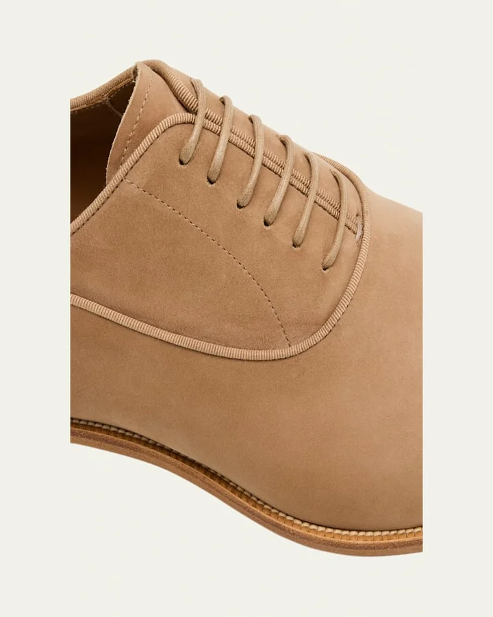 Men's Greggory Cap-Toe Nubuck Leather Oxfords - Image 4