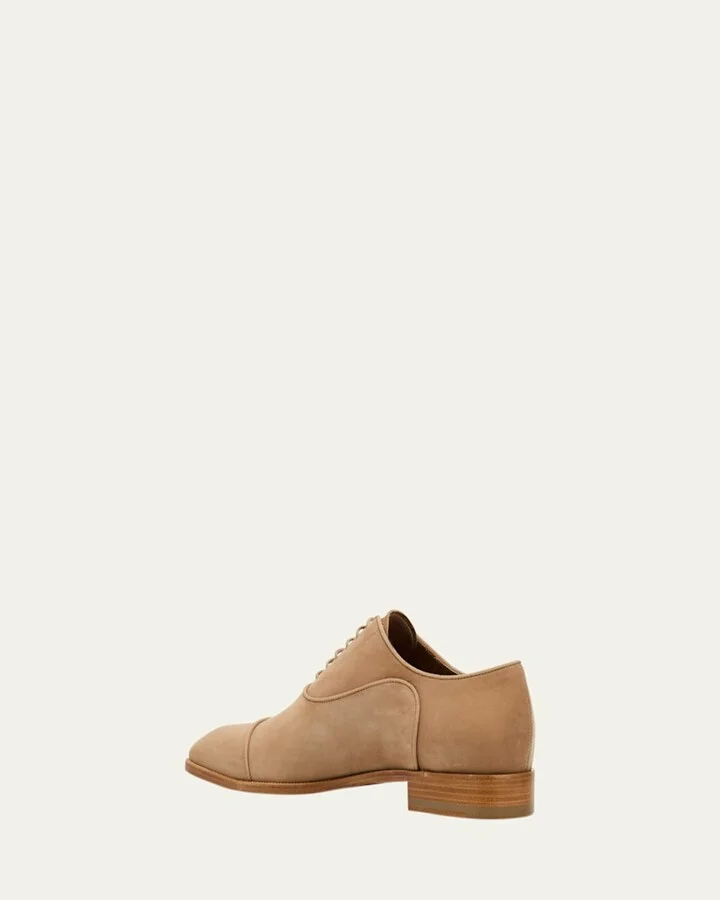 Men's Greggory Cap-Toe Nubuck Leather Oxfords - Image 5