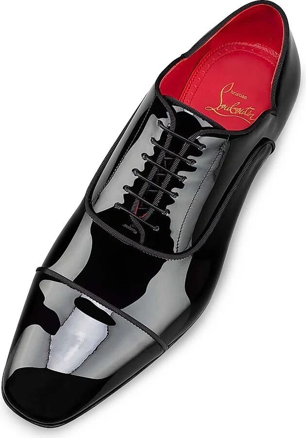 Men's Greggy Chick Patent Leather Oxford Shoes - Black - Size 8 - Image 4
