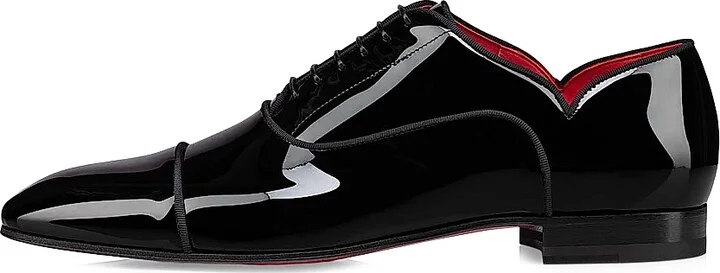 Men's Greggy Chick Patent Leather Oxford Shoes - Black - Size 8