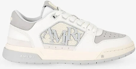 Mens Grey Classic Low Leather Trainers Eur 42 / 8 Uk Men