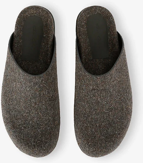 Mens Grey/Dark Granola Wool Mules Eur 42 / 8 Uk Men - Image 2