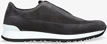 Mens Grey/Dark Lift Suede Low-Top Trainers Eur 43.5 / 9.5 Uk Men