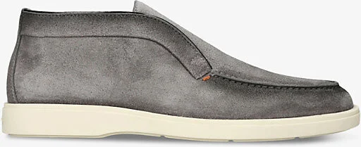 Mens Grey Detroit Slip-On Suede Desert Boots Eur 44 / 10 Uk Men