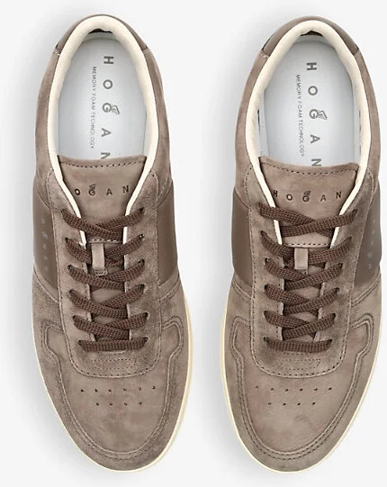 Mens Grey Fascia Logo-Embossed Suede Low-Top Trainers Eur 40 / 6 Uk Men - Image 2