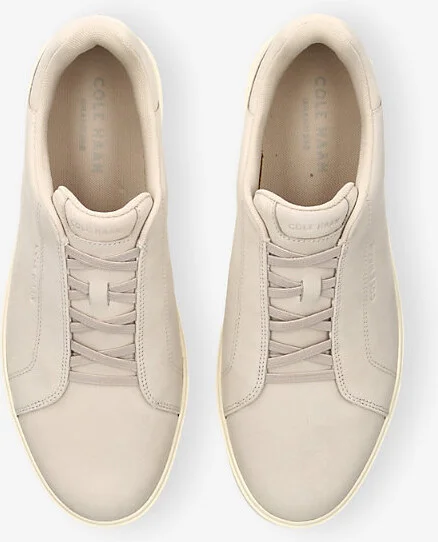 Mens Grey Grandprø Luxe Leather Low-Top Trainers Eur 43.5 / 9.5 Uk Men - Image 2
