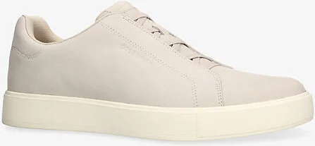Mens Grey Grandprø Luxe Leather Low-Top Trainers Eur 43.5 / 9.5 Uk Men
