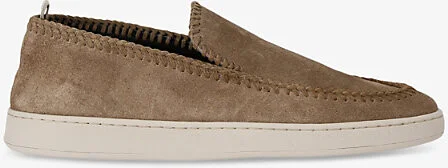 Mens Grey Herbie Contrast-Sole Suede Loafers Eur 43 / 9 Uk Men