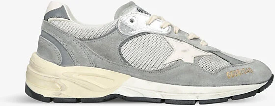 Mens Grey/Light Men's Dad-Star Leather and Mesh Low-Top Trainers Eur 40 / 6 Uk Men
