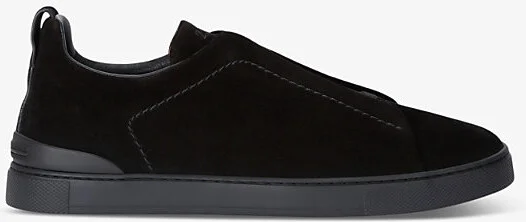 Mens Grey/Light Triple Stitch Suede Low-Top Trainers Eur 44.5 / 10.5 Uk Men