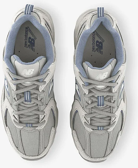 Mens Grey Matter Sea Blue Mr530 Suede and Mesh Low-Top Trainers 6.5 - Image 2