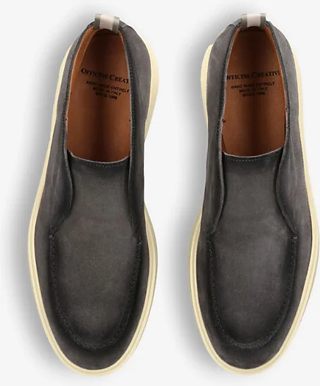 Mens Grey Mixed Bones Slip-On Suede Boots Eur 42 / 8 Uk Men - Image 2