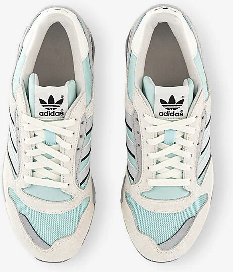 Mens Grey One Silver Metallic Zx600 Suede and Mesh Low-Top Trainers 7.5 - Image 2