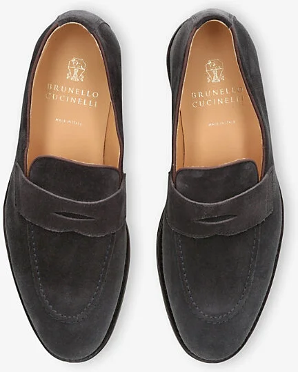 Mens Grey/Other Flex Penny Suede Loafers Eur 43.5 / 9.5 Uk Men - Image 2