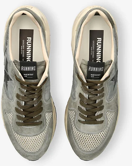 Mens Grey/Other Men's Running Sole Nylon and Suede Low-Top Trainers Eur 40 / 6 Uk Men - Image 2