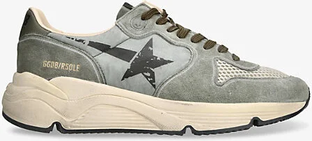Mens Grey/Other Men's Running Sole Nylon and Suede Low-Top Trainers Eur 40 / 6 Uk Men