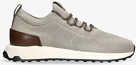 Mens Grey Run 63K Calzino Knitted and Leather Mid-Top Trainers Eur 44.5 / 10.5 Uk Men