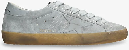 Mens Grey Superstar Suede Low-Top Trainers Eur 44 / 10 Uk Men